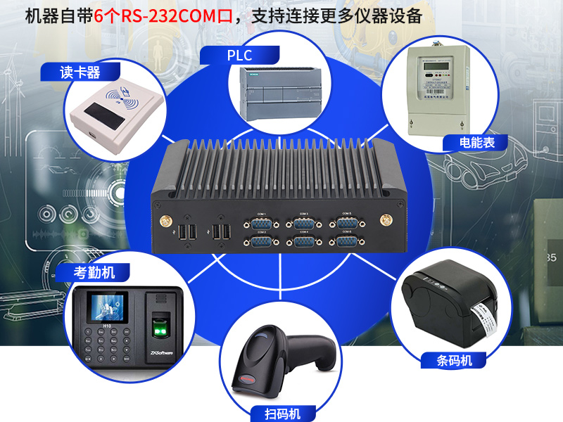 酷睿7代工業(yè)計算機|無風扇嵌入式工控機|DTB-2042-7200U