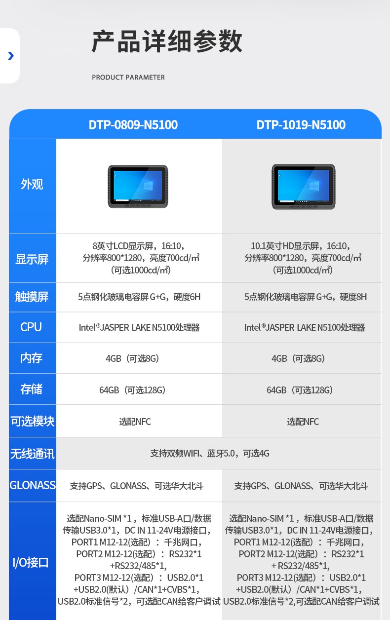 Dongtintech杭州三防平板電腦,車載平板電腦通訊設(shè)備,DTP-0809-N5100.jpg