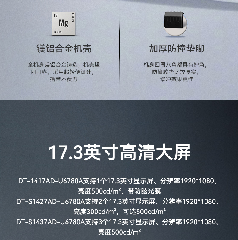 國(guó)產(chǎn)兆芯cpu三屏便攜北京工控機(jī),17.3英寸加固便攜計(jì)算機(jī),DT-S1437AD-U6780A.jpg